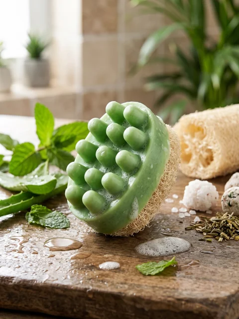 صابون ماساژ آلوئه‌ورا برای پوست معمولی (آبرسان قوی و التیام‌بخش)
